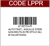 Technicod  codes à barres LPPR